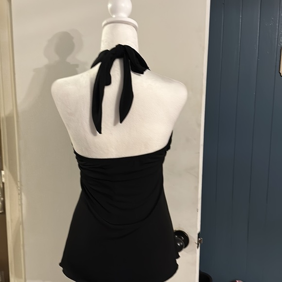 Vintage Y2K black bejeweled halter top size small. By speechless. - Picture 3 of 6
